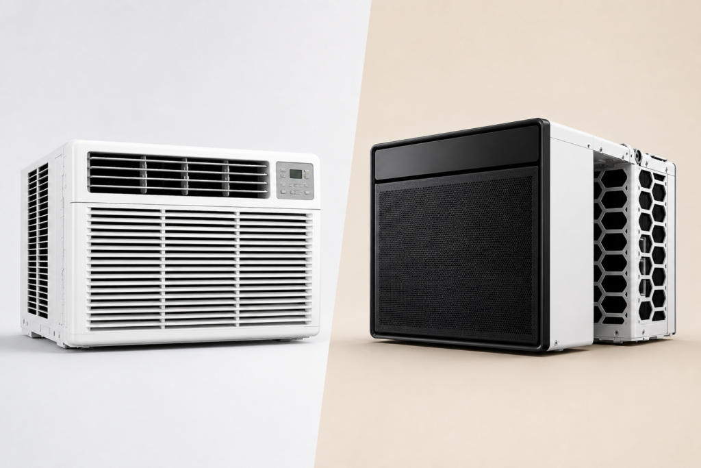 window heat pump vs window AC NYC apartment energy efficient heating cooling system
